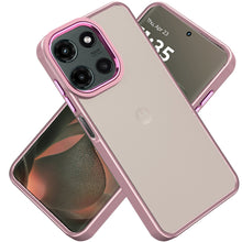 For Motorola Edge 2025 Case Rubberized Thick Acrylic Cover with Metal Buttons