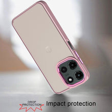 For Motorola Edge 2025 Case Rubberized Thick Acrylic Cover with Metal Buttons