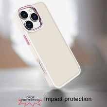 For iPhone 16 PRO MAX Case Soft Acrylic Hybrid w/ Metal Buttons + Tempered Glass