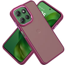For Moto G Power 2025 Case Rubber Thick Acrylic Metal Buttons + Tempered Glass