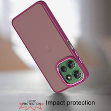 For Moto G Power 2025 Case Rubber Thick Acrylic Metal Buttons + Tempered Glass