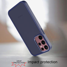 For Samsung S23 Case Rubberized Thick Acrylic Hybrid Phone Cover w/ Metal Button