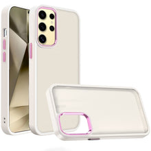 For Samsung Galaxy S24 Case Smooth Acrylic Hybrid Phone Cover with Metal Buttons