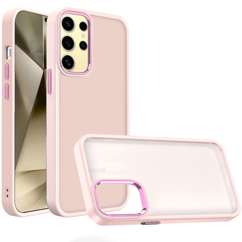 For Samsung Galaxy S24+ Plus Case Thick Acrylic Hybrid Cover with Metal Buttons