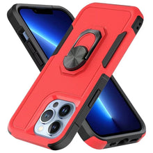For iPhone 14 Case Dual Layer Full Protection Shockproof Ring Stand Hybrid Cover