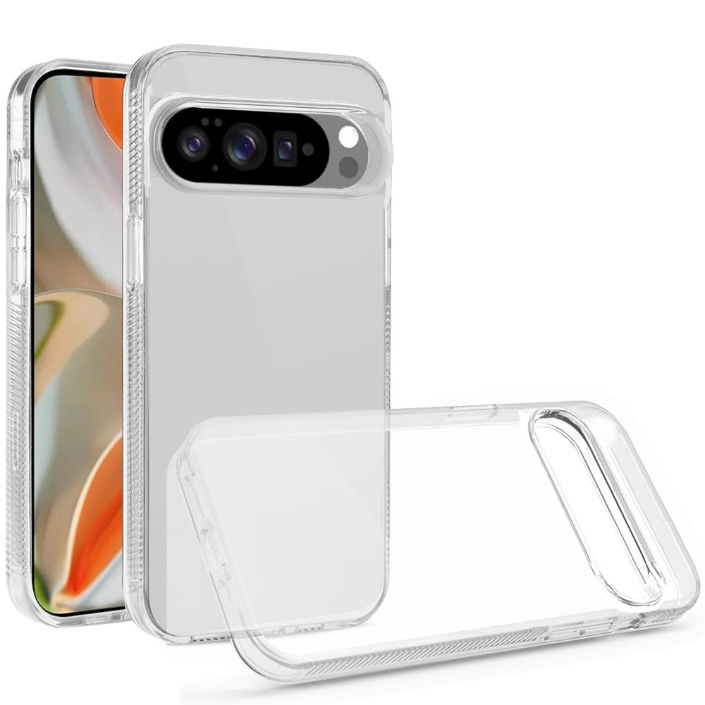 For Google Pixel 10 Pro XL Case Premium Trans Clear Hybrid Cover +Tempered Glass
