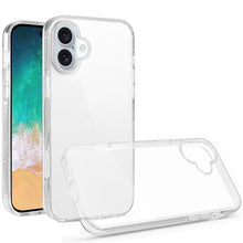 For iPhone 16 Plus 6.7in Case Premium Trans Clear Hybrid Cover + Tempered Glass