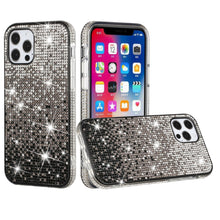 For iPhone 15 Case Party Full Bling Diamond Fashion Cover + 2 Tempered Glass