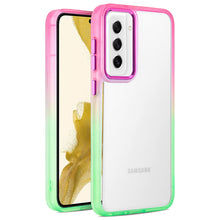 For Samsung S23 Ultra Case Color Fading Two Tone Frame Hybrid Phone Cover