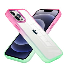 For iPhone 13 Pro Max Case Color Fading Two Tone Frame Hybrid Phone Cover