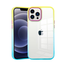 For iPhone 13 Pro Max Case Color Fading Two Tone Frame Hybrid Phone Cover