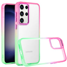 For Samsung Galaxy S24 Case Color Fading Two Tone Frame Hybrid Phone Cover