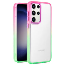 For Samsung Galaxy S24+ Plus Case Color Fading Two Tone Frame Hybrid Phone Cover