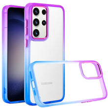 For Samsung Galaxy S24 Case Color Fading Two Tone Frame Hybrid Phone Cover