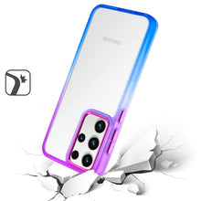 For Samsung Galaxy S24 Case Color Fading Two Tone Frame Hybrid Phone Cover