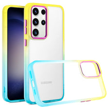 For Samsung Galaxy S24 Case Color Fading Two Tone Frame Hybrid Phone Cover