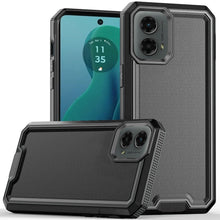 For Moto G 5G (2024) Case Rugged Strong Fused Shockproof Hybrid + Tempered Glass