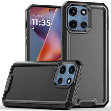 For Moto G 2025 Case Rugged Strong Fused Hybrid Phone Cover + Tempered Glass