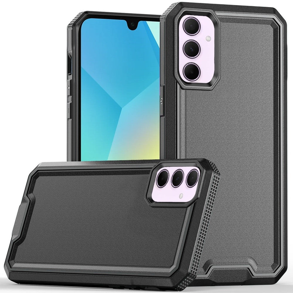 For Samsung A16 5G Case Rugged Strong Fused Hybrid Phone Cover + Tempered Glass