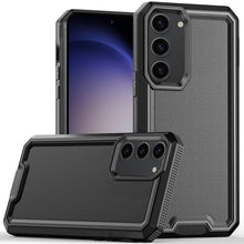 For Samsung S23 FE 5G Case Rugged Strong Fused Hybrid Cover + Tempered Glass