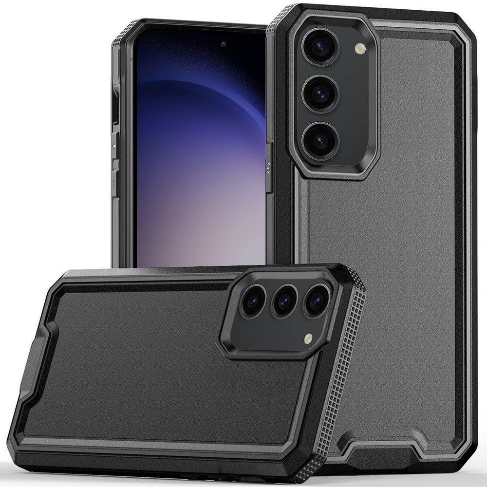 For Samsung S23 FE 5G Case Rugged Strong Fused Hybrid Cover + Tempered Glass