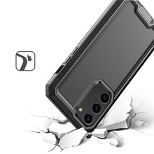 For Samsung S23 FE 5G Case Rugged Strong Fused Hybrid Cover + Tempered Glass