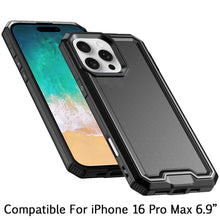 For iPhone 16 PRO MAX Case Rugged Strong Fused Hybrid Cover + Tempered Glass