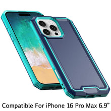 For iPhone 16 PRO MAX Case Rugged Strong Fused Hybrid Cover + Tempered Glass