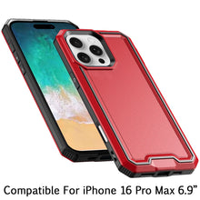 For iPhone 16 PRO MAX Case Rugged Strong Fused Hybrid Cover + Tempered Glass