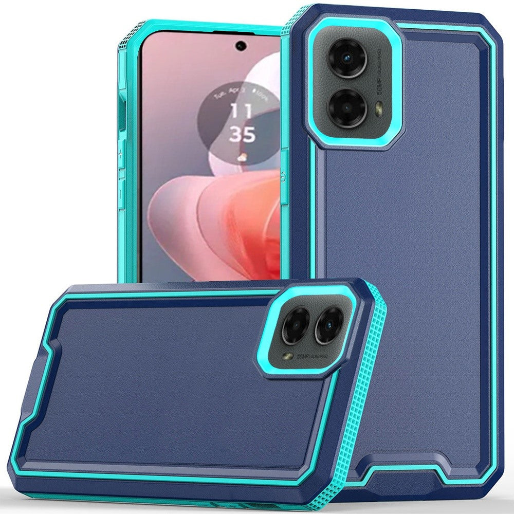For Moto G Power 5G 2024 Case Rugged Strong Fused Shockproof + Tempered Glass