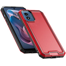 For Moto G Play 2024 Case Rugged Strong Fused Shockproof Hybrid + Tempered Glass