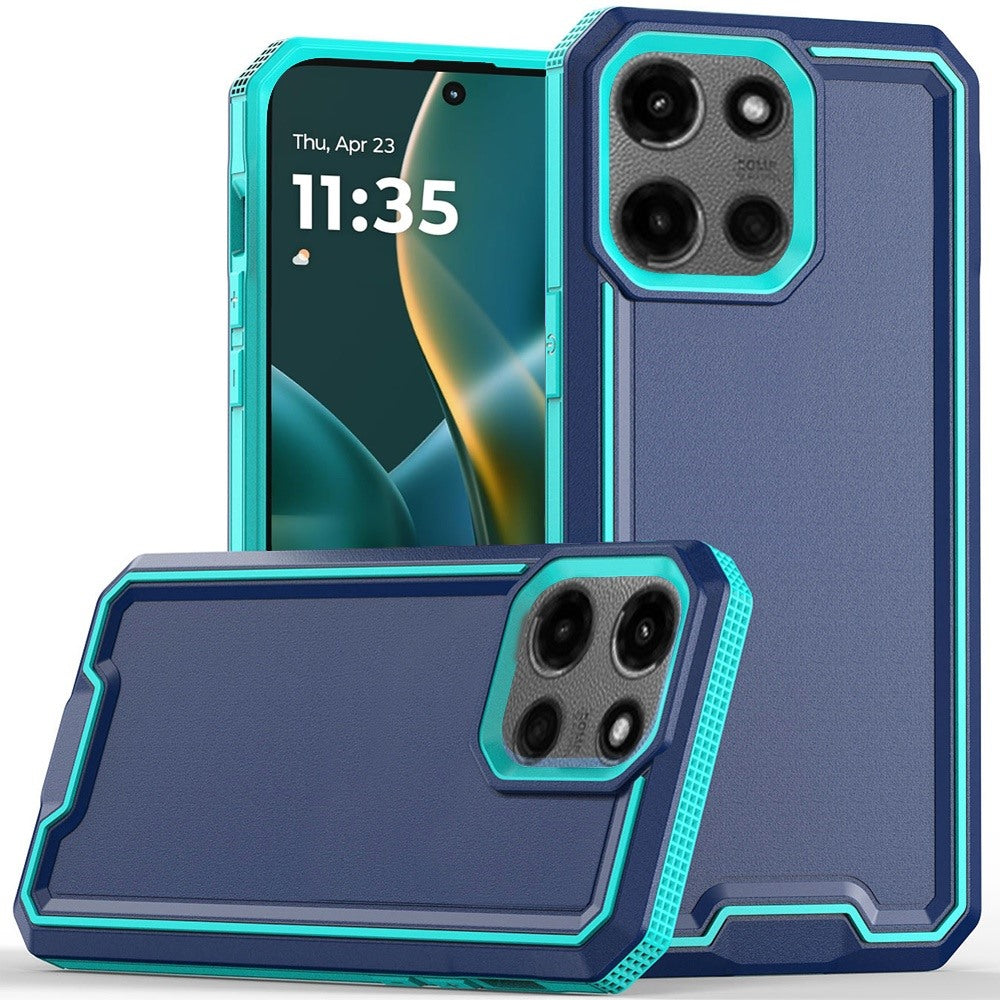 For Moto G Stylus 2025 Case Rugged Fused Shockproof Hybrid Cover +Tempered Glass