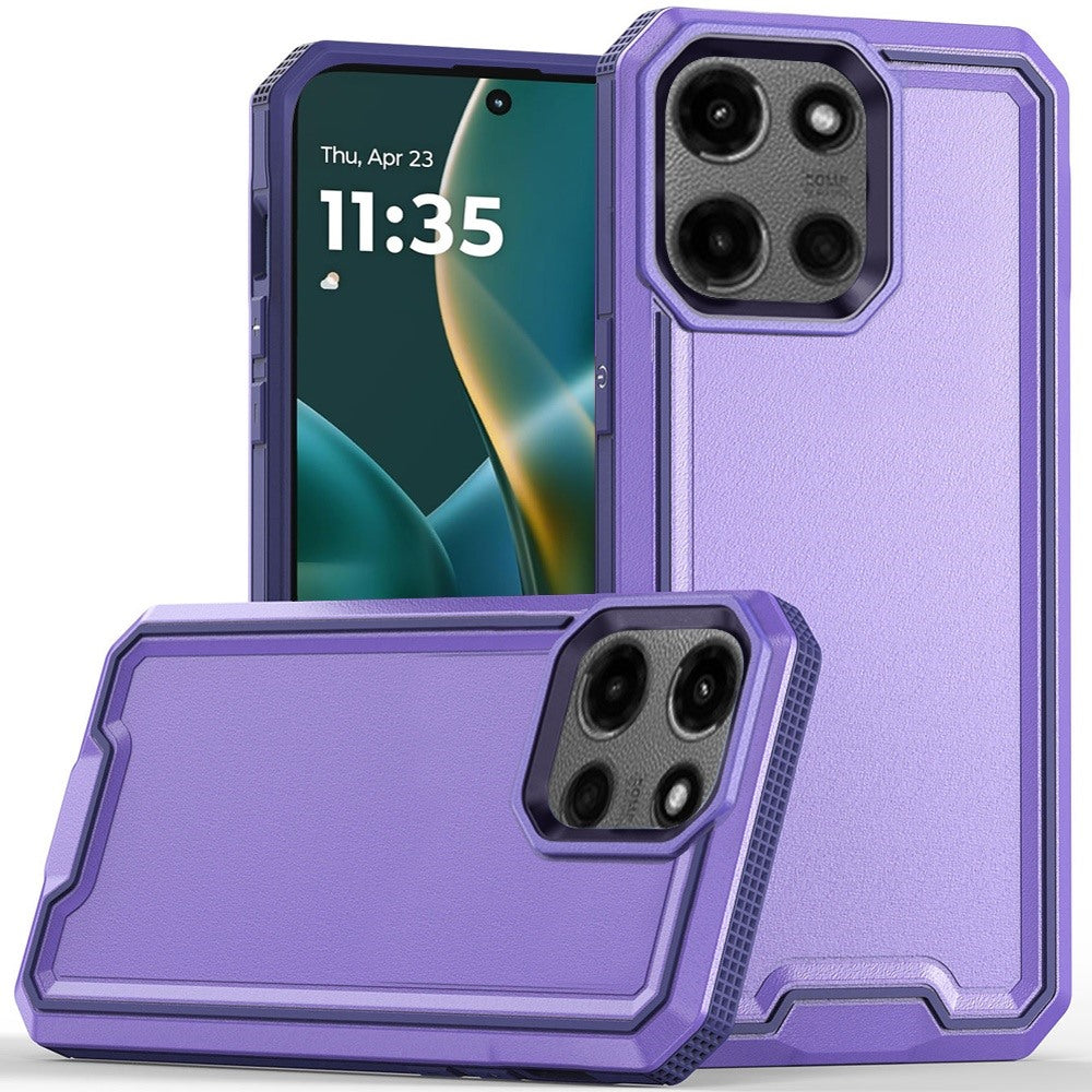For Moto G Stylus 2025 Case Rugged Fused Shockproof Hybrid Cover +Tempered Glass