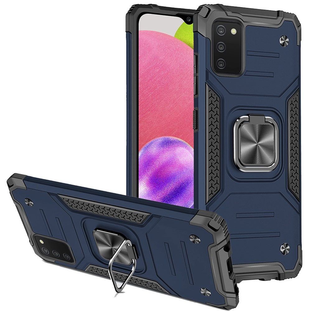 For Samsung Galaxy A03s Robust Magnetic Kickstand Shockproof Hybrid Phone Case