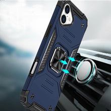 For iPhone 16 Plus 6.7in Case Rugged Magnetic Stand Shockproof + Tempered Glass