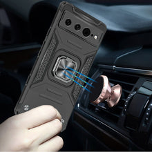 For Google Pixel 7 PRO (Triple Camera) Case Magnetic Kickstand Hybrid Cover