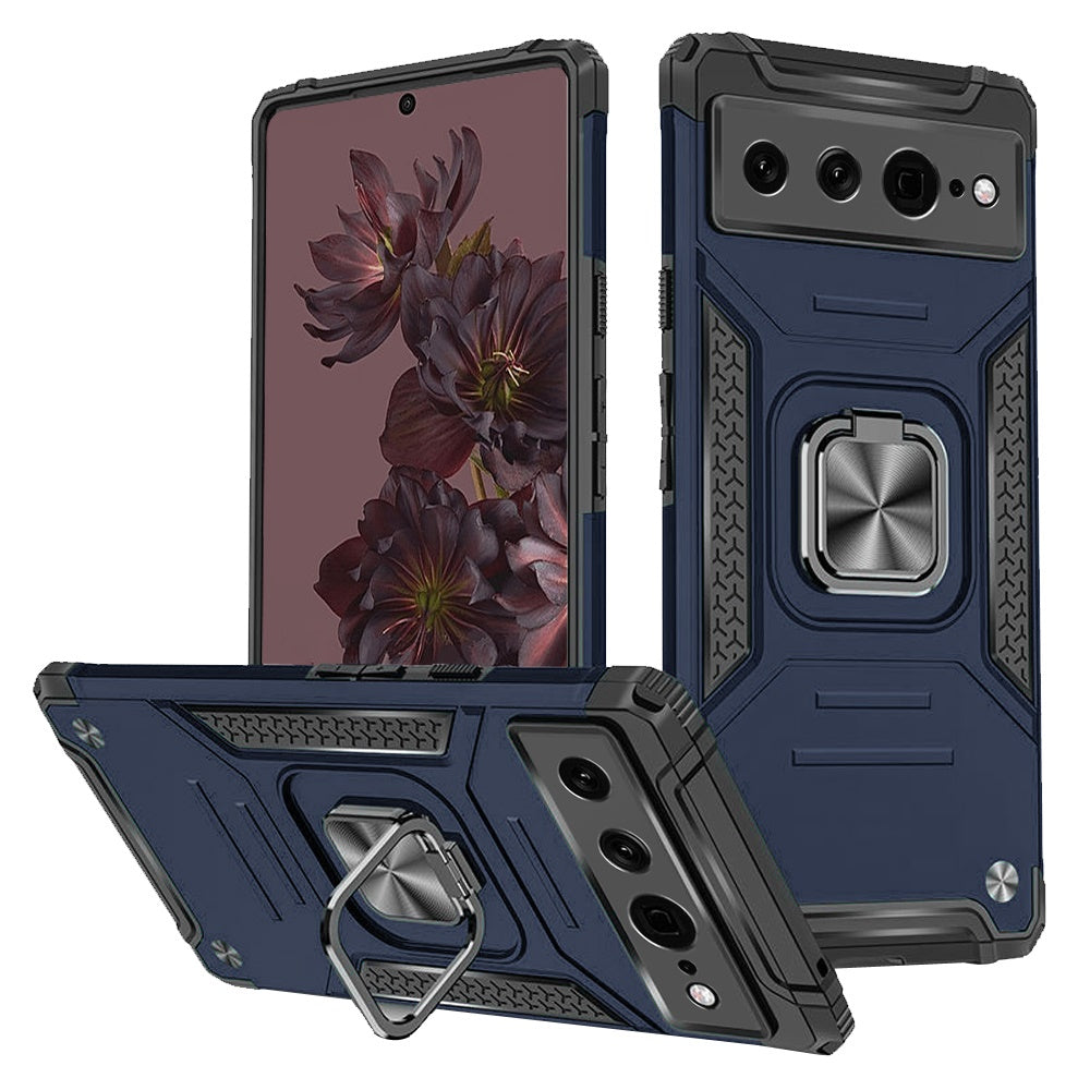 For Google Pixel 7 PRO (Triple Camera) Case Magnetic Kickstand Hybrid Cover