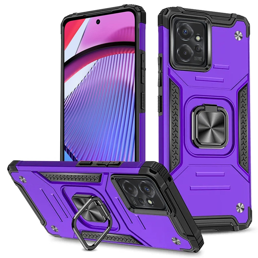 For Moto G Power 5G 2023 Case Robust Magnetic Kickstand Shockproof Hybrid Cover