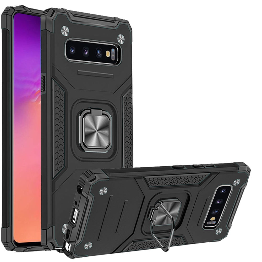 Samsung Galaxy S10 Plus Case Robust Magnetic Kickstand Shockproof Hybrid Cover