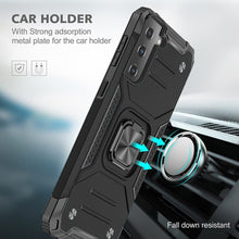 For Samsung Galaxy S21 FE Premium Robust Magnetic Kickstand Hybrid Case Cover