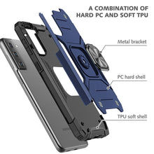 For Samsung Galaxy S21 FE Premium Robust Magnetic Kickstand Hybrid Case Cover