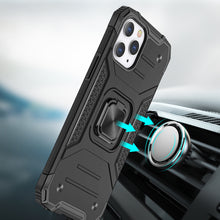 For iPhone 12/12 Pro Case Magnetic Kickstand Shockproof Cover + Tempered Glass