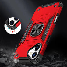 For iPhone 17 Case with Metal Kickstand Shockproof Phone Cover + Tempered Glass