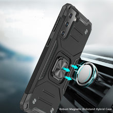 For Samsung Galaxy S22 Sturdy Robust Magnetic Kickstand Hybrid Case Cover