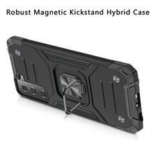 For Samsung Galaxy S22 Ultra Sturdy Robust Magnetic Kickstand Hybrid Case Cover