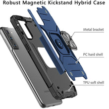 For Samsung Galaxy S22 Sturdy Robust Magnetic Kickstand Hybrid Case Cover