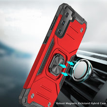 For Samsung Galaxy S22 Sturdy Robust Magnetic Kickstand Hybrid Case Cover