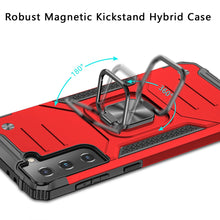 For Samsung Galaxy S22 Sturdy Robust Magnetic Kickstand Hybrid Case Cover