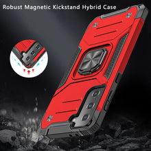 For Samsung Galaxy S22 Ultra Sturdy Robust Magnetic Kickstand Hybrid Case Cover