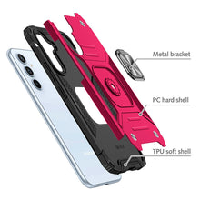 For Samsung S25 FE Case Magnetic Kickstand Shockproof Cover + Tempered Glass